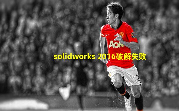 solidworks 2016破解失败